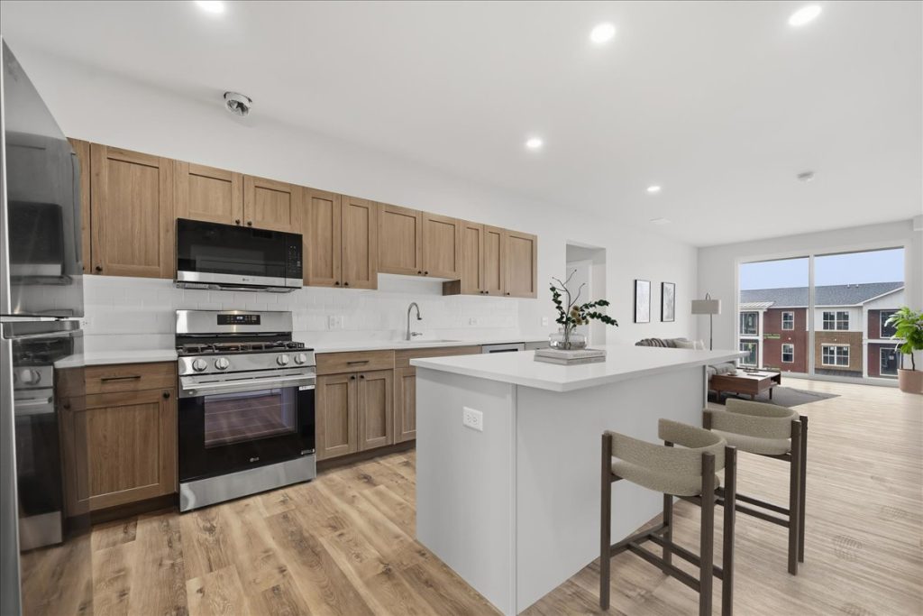 Virtually staged Randall Terrace kitchen